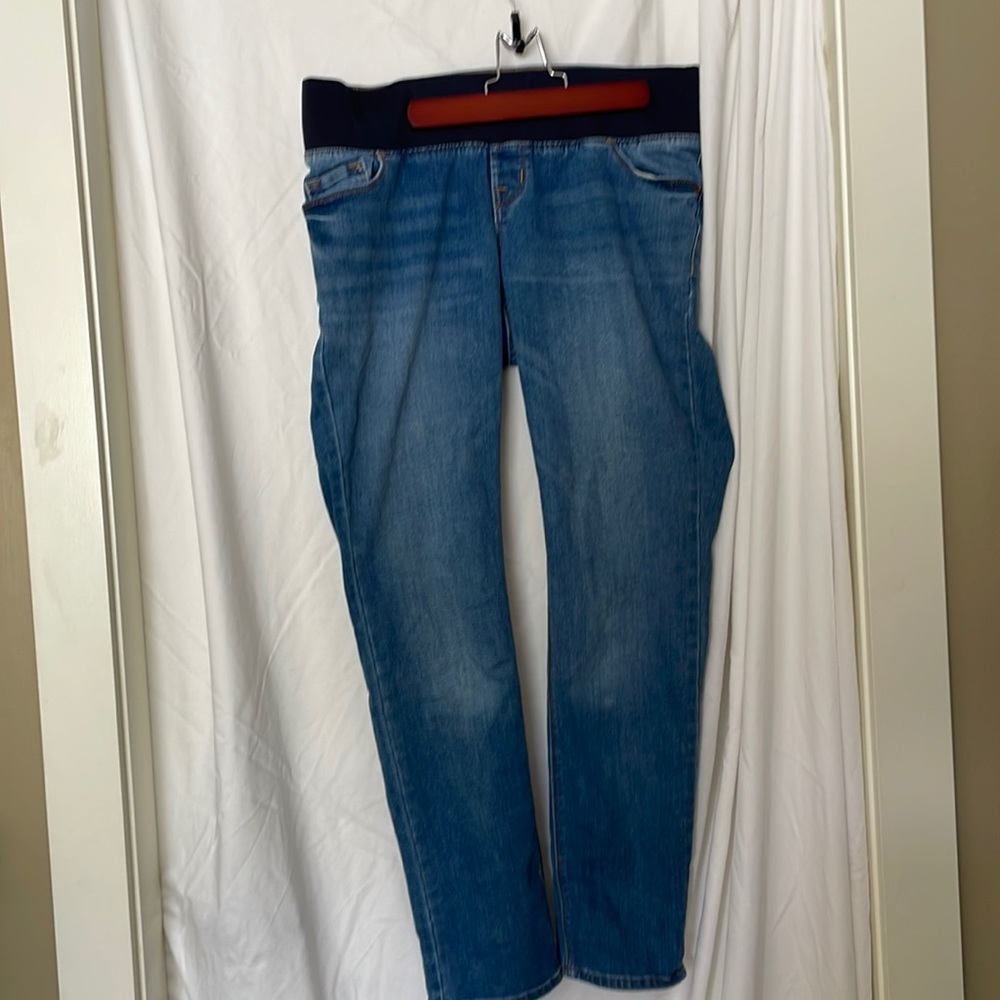 Maternity front low panel jeans